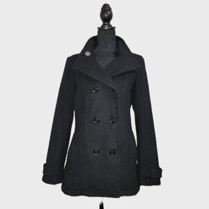 Guess Women's Black Wool Peacoat